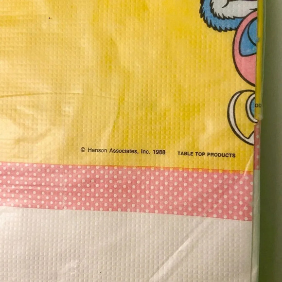 Vintage 1988 Jim Hensons Muppet Babies Paper Poly Table Cover Party Decor - Picture 3 of 13